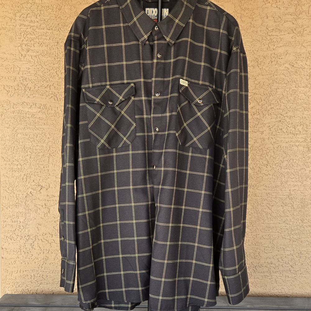 DIXXON Black and Gold Checkered Men's Shirt
